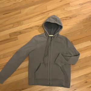 Women’s J Crew Sherpa lined zip up hoodie.